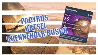 Assassins Creed Origins  Brennender Busch  Papyrus Rätsel  Gameplay Deutsch 60 Fps [upl. by Fink]