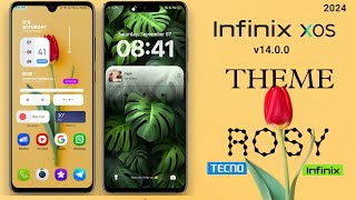 ROSY Theme for Infinix 🔥 New Theme For Infinix amp Tecno  Samsung Icon Theme infinix theme tecno [upl. by Onimod451]