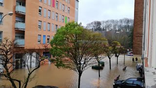 Cerrado al tráfico el Puente de Oblatas y la calle Ochagavía por inundaciones [upl. by Elwaine]