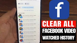 How To Clear All Watched Videos History On Facebook Easy 2022 [upl. by Drawets]