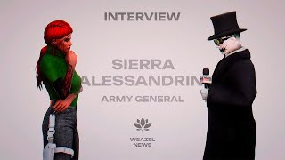 Weazel News Harmony  Интервью с Генералом армии SANG  Sierra Alessandrini [upl. by Ylluz]