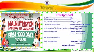 Webinar Malnutrisyon Patuloy na Labanan First 1000 Days Tutukan [upl. by Ataynek11]