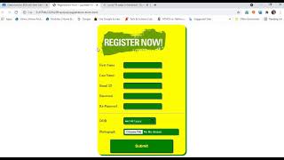 Registration form  HTML CSS with Meta Tags [upl. by Madson]