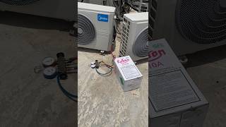 Split ac gas charging  r410 gas charging hindi shorts [upl. by Lanaj]