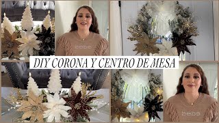 DIY centro de mesa y corona Navideña 2024  fáciles ideas decorativas para tu hogar  DIY Christmas [upl. by Eniamej587]