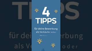 Bewerbung als Verkäuferin  4 Tipps shorts [upl. by Aivart]