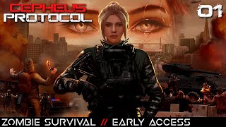 ZOMBIE MAYHEM in CEPHEUS PROTOCOL  RTS  ZOMBIE SURVIVAL   01 [upl. by Airetnahs]