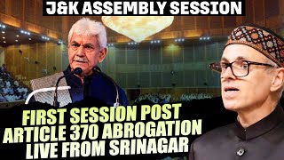 Live First JampK Assembly Session Post Article 370 Abrogation Omar Abdullah’s Speech LG Manoj Sinha [upl. by Gibbs]