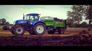 Wywóz Obornika amp Orka pod rzepak 2013 Manure Spreading and Ploughing  NewHolland T6080 [upl. by Maillliw]