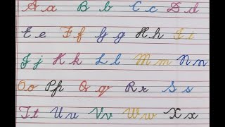 Cursive writing ABCD  Capital amp small letters  English handwriting practice Cursive Basic Strokes [upl. by Leeann]