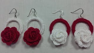 COMO HACER ARETES TEJIDOS A CROCHET 🧶💍 [upl. by Alvina]