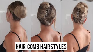 Hair Comb Hairstyles  How to use a hair comb [upl. by Nylodnarb]