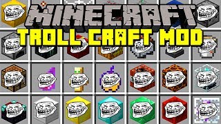 Minecraft TROLL CRAFT MOD  TROLL PLAYERS WITH TROLL BLOCKS MOBS amp MORE  Modded MiniGame [upl. by Averil]