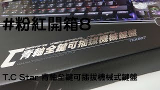 【粉紅論鍵】平價機械式鍵盤新選擇 RGB背光青軸鍵盤不用1500 CP值爆表 TC Star TCK807 青軸全鍵可插拔機械式鍵盤 後半段為遊戲測試KRampSCII [upl. by Adnerak]