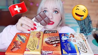 5 WHOLE SWISS CHOCOLATE BARS🍫 MUKBANG ASMR [upl. by Vladimir]