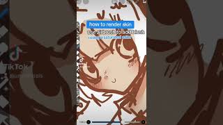 how to render skin ibispaintx digitalart arttutorial [upl. by Nednal]