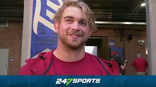 9162023 LB Jaren Kanak Tulsa Postgame [upl. by Enoob]