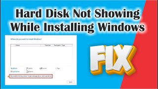 Hard Disk Partition Not Showing While Installing Windows 10th11th Gen 100 Solution [upl. by Calia]