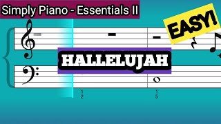 Simply Piano Hallelujah Essentials II Piano Tutorial [upl. by Hoover]