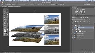 Das Prinzip von Ebenen in Photoshop [upl. by Honeyman858]