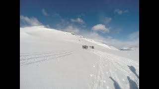 Scialpinismo al Piz Scalotta 2992 mt da Bivio e discesa a Stalveder in Svizzera 11022018 [upl. by Caldera]