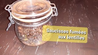 Saucisse fumée aux lentilles en Stérilisation [upl. by Coshow93]