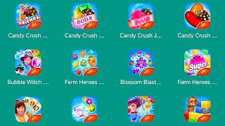 Candy Crush FriendsCandy Crush Soda SagaCandy Crush JellyCandy Crush SagaBubble Witch 3 Saga [upl. by Madaih]