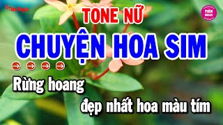 Chuyện Hoa Sim Karaoke Tone Nữ  Rumba Chuẩn Beat Chất Lượng Cao  Tiên Organ [upl. by Hilaire]