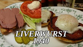 2 old ways to enjoy LIVERWURST from 1940  Liverwurst Sandwich amp Liverwurst with Poached Eggs 😀 [upl. by Kanya805]