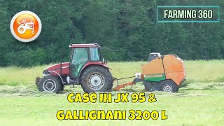 Baling 2020  Case IH JX 95 amp Gallignani 3200 L round baler [upl. by Mccormac]