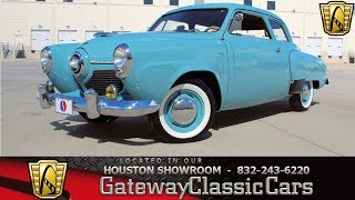 1951 Studebaker Champion Gateway Classic Cars 1369 Houston Showroom [upl. by Nosliw315]