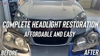 How To Restore Headlights Affordably and Easily [upl. by Aerdnaed446]