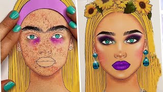 🌼 paperdiy 🌼 SkinCare Tutorials💄ASMR Makeup Tutorial💄asmr [upl. by Animlehliw]