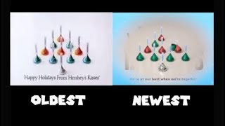 The Hershey’s Kisses Christmas Commercial Oldest VS Newest Comparison VERY DIFFERENCE [upl. by Luthanen]