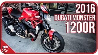 2016 Ducati Monster 1200R  First Ride [upl. by Netsrak]