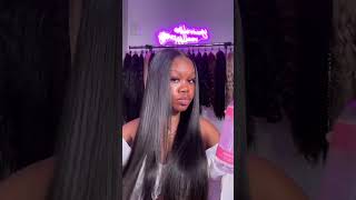 Ready to wear wig Install 🔥🔥 wigs hairstyle readytowear hairtutorial gluelesswig lacewigs [upl. by Billi201]