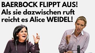 AUSRASTER von BAERBOCK im Bundestag Baerbock blamiert sich ALICE WEIDEL bleibt eiskalt 💥 [upl. by Direj]