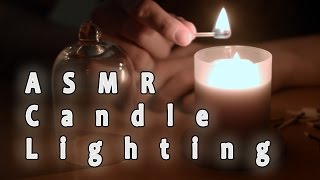 Box of Matches lighting Candle repeatedly  Binaural ASMR [upl. by Nanerb]