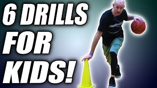 6 BEST Dribbling Drills For Kids Basketball Drills For Beginners [upl. by Ansel868]