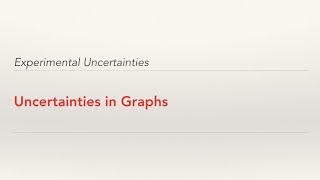 Uncertainties in Graphs [upl. by Anilys]