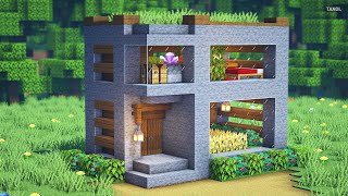 ⚒️ Minecraft  How To Build a Durable Survival Stone House [upl. by Strohben]