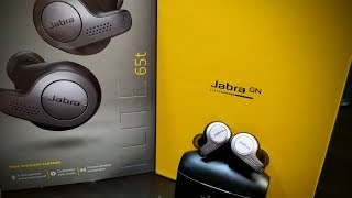 Jabra Elite 65T True Wireless Earbuds Unboxing [upl. by Nuahsal]