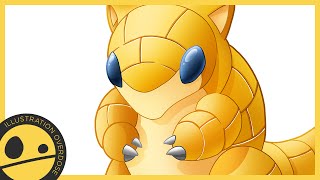 How to color Pokémon 027  Sandshrew [upl. by Bortz621]