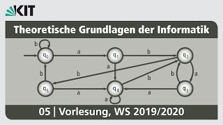 05 Äquivalenz Rechtsinvarianz und Index Satz von Nerode Registermaschine Turingmaschine [upl. by Flossie]