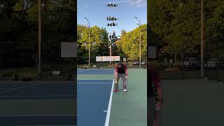 Underarm Serve Practice w Returner POV tennistraining trickshots [upl. by Aisset633]