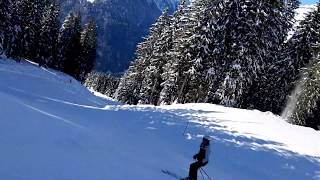 Skiing 2019 in Pinzolo red piste 107 full run [upl. by Attoynek694]