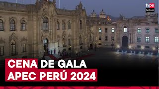 APEC Perú 2024 líderes llegan a ceremonia de gala en Palacio de Gobierno [upl. by Ynnek]