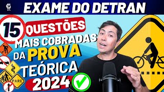 Prova do Detran REVISÃO 2024 15 QUESTÕES de DIREÇÃO DEFENSIVA 2024 simuladodetran2024 [upl. by Aidnyl]