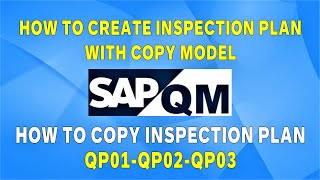 how to copy inspection plan in sap with copy model [upl. by Eillor]