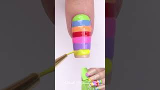 Rainbow Nails Art Design  Easy Nails Art Ideas Compilation 2024 Shorts [upl. by Strickland]